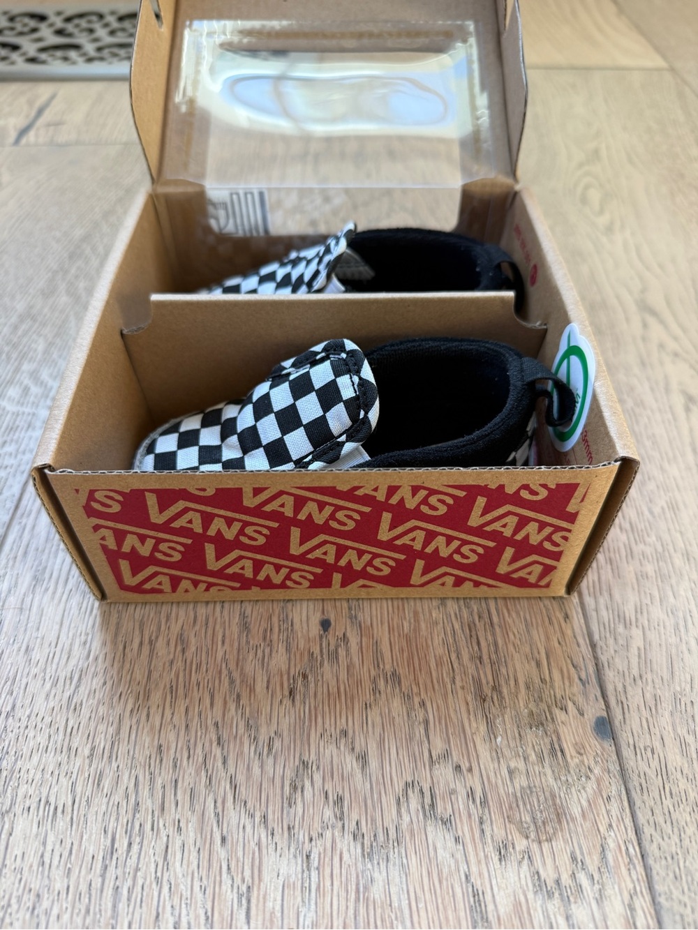 Vans Baby Checkerboard Slip-On Sneakers - Black & White